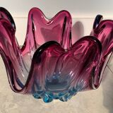 Murano pink and blue splash bowl