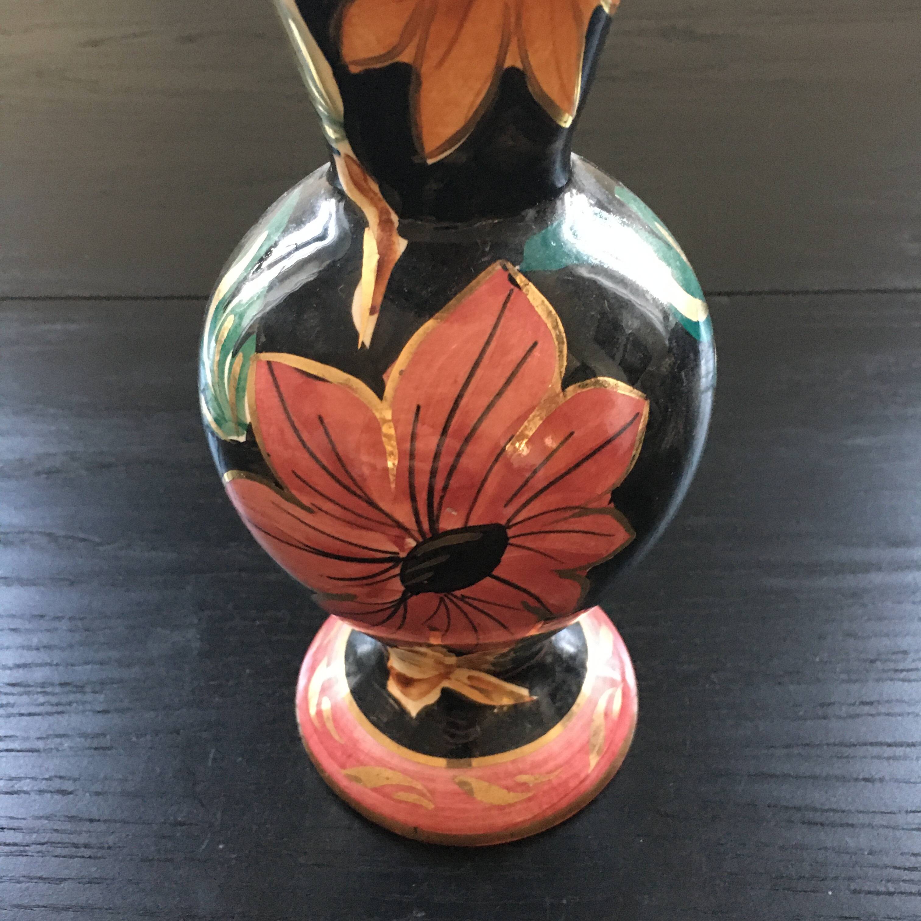 Monaco style floral decoration vase