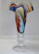 Antique crystal vase moonstone blown glass pedestal