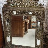 ANCIENT MIRROR WITH PARCLOSES FROM THE NAPOLEON III ERA