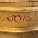 Basket handmade and painted.
