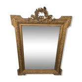 Miroir ancien en bois doré et stuc 120 x 85 cm