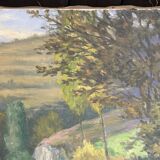 19th century realistic school - HST - Eugène Emile Fauconnier - Landscape with a river