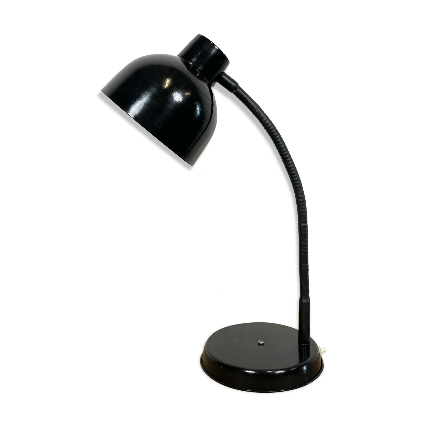 Black Industrial Gooseneck Table Lamp, 1960s