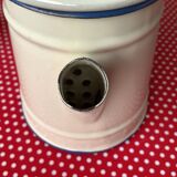 Vintage beige enamelled teapot