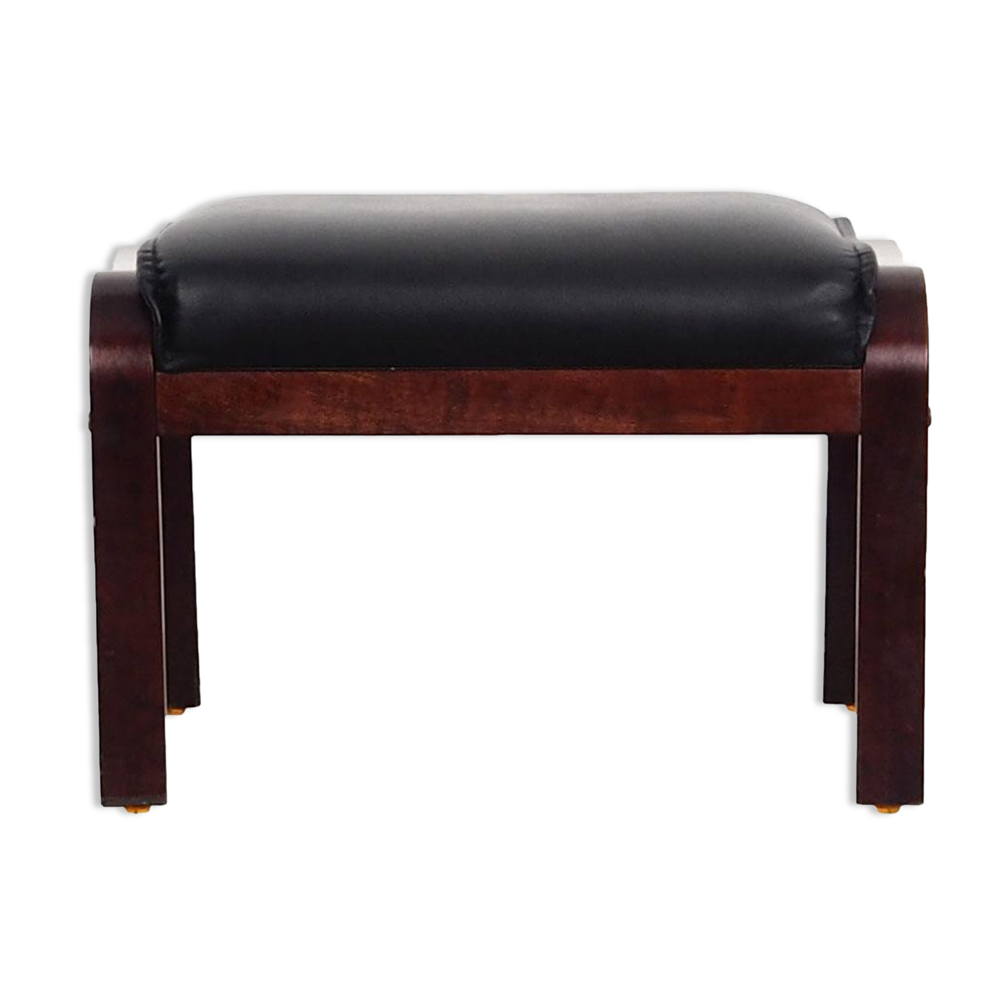 Leather footrest, Danish design, 1960s, production: Denmark