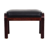 Leather footrest, Danish design, 1960s, production: Denmark