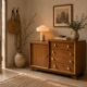 Commode asymétrique art déco chêne brut rénovée