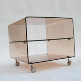 Table d'appoint lucite en plexiglas par Michel Dumas pour Roche Bobois, 1970