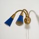 Adjustable brass and lacquered metal wall lamp, Scandinavia, 1960s