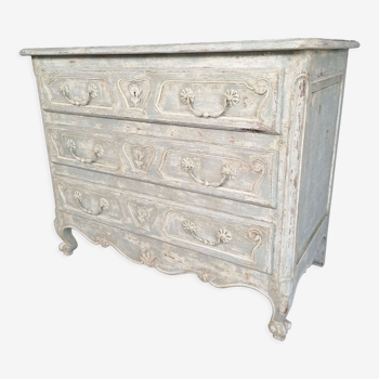 Patinated Louis xv style chest of drawers