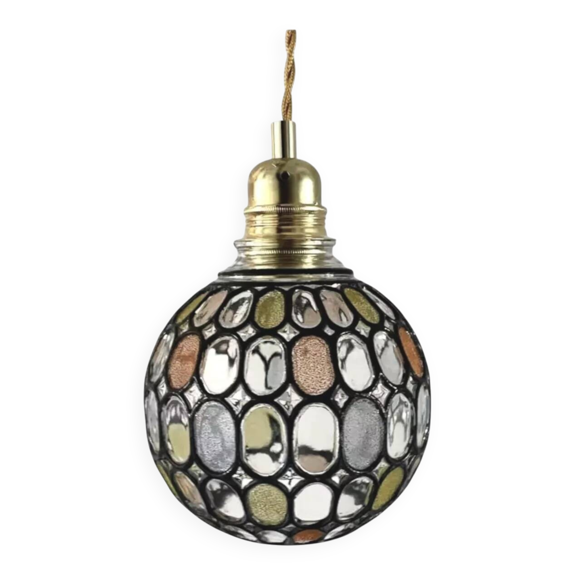 Vintage faceted pendant light