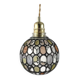 Vintage faceted pendant light