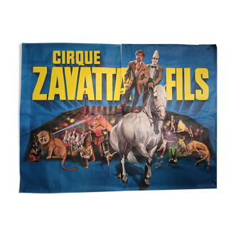 Double affiche de cirque - Zavatta fils 209 x 157 cm