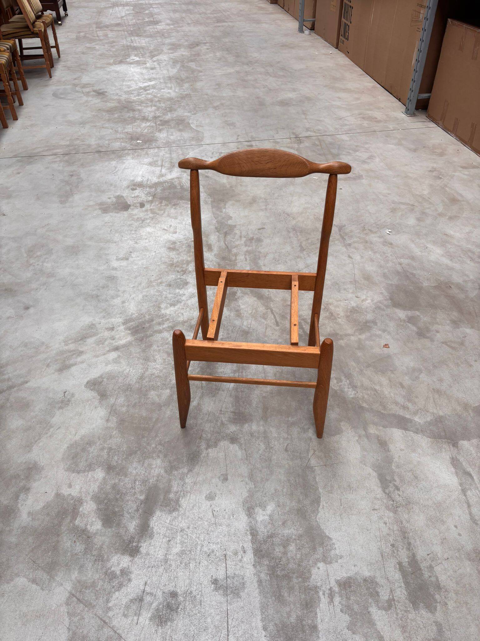 Guillerme et chambron oak 'fumay' mid-century dining chairs