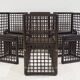 Ensemble de six chaises Afra et Tobia Scarpa en bambou et rotin
