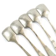 Set of 5 ice cream spoons, silver-plated white metal, Germany, 1930s