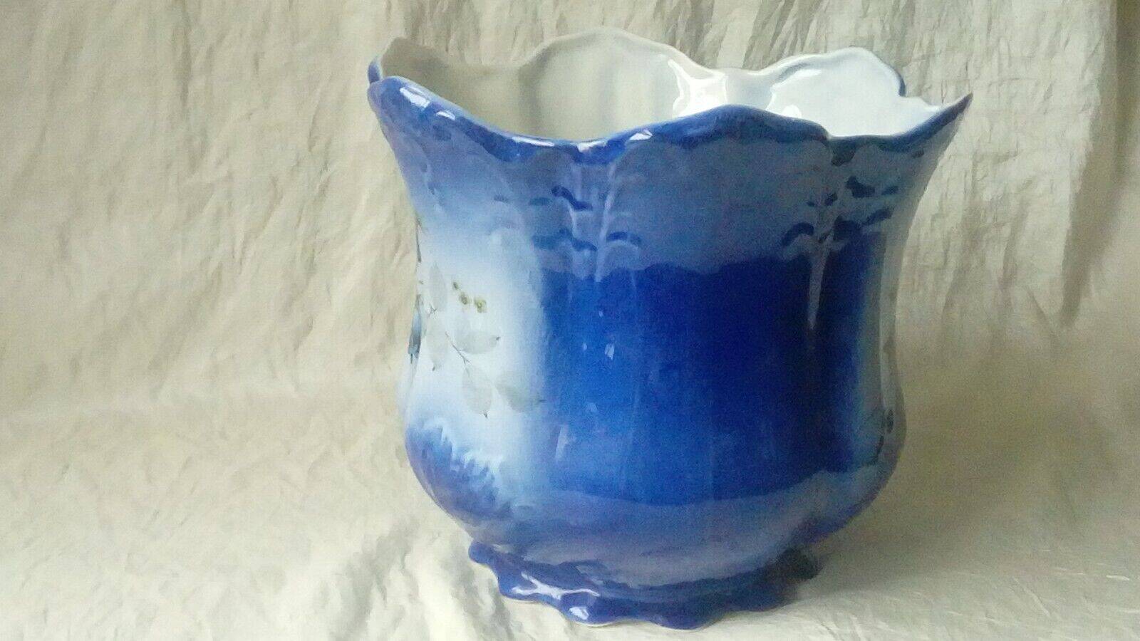 English earthenware planter stafforshire england floral decor