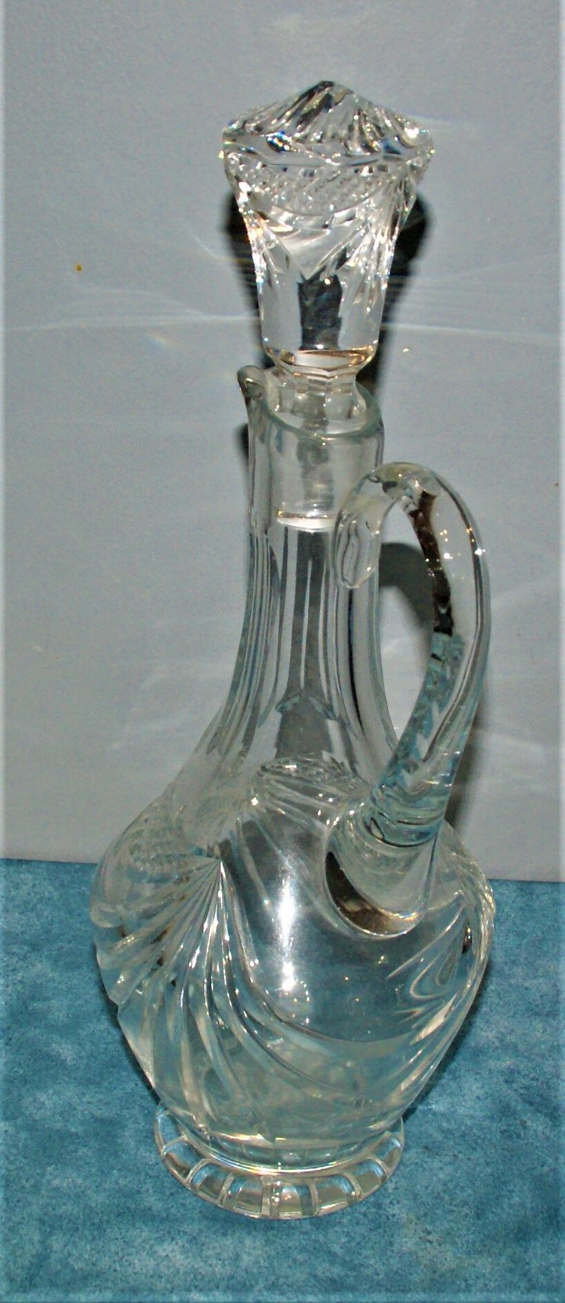 Carafe ewer for wine or water crystal cross of lorraine