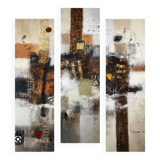 Balinese abstraction triptych