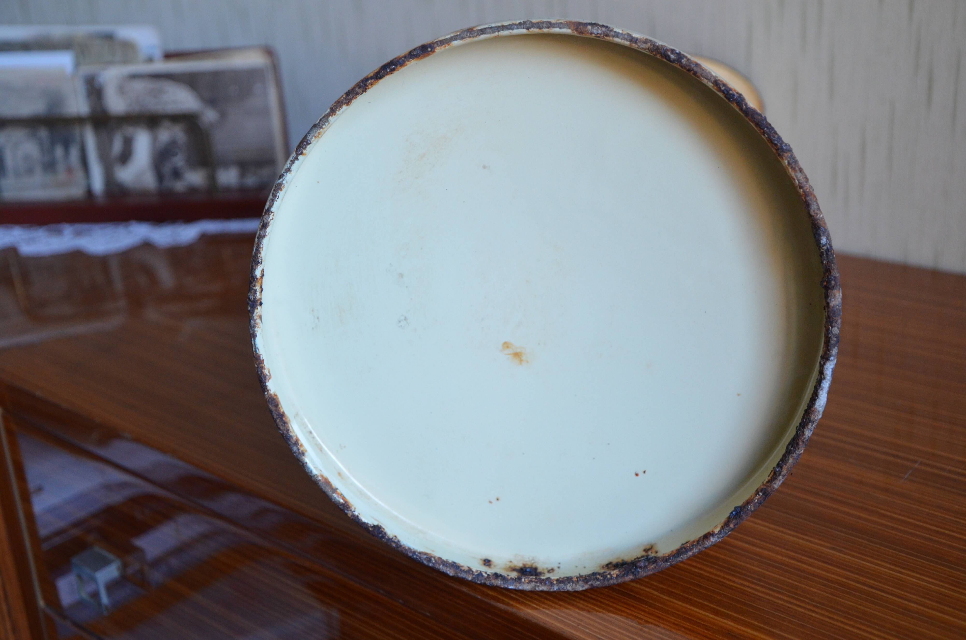 Vintage cream enamelled broc