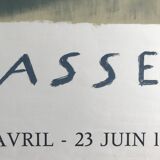 Original lithograph poster by geneviève asse, reims museum, 1968. mourlot imp.