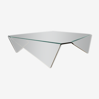 Origami molded glass coffee table