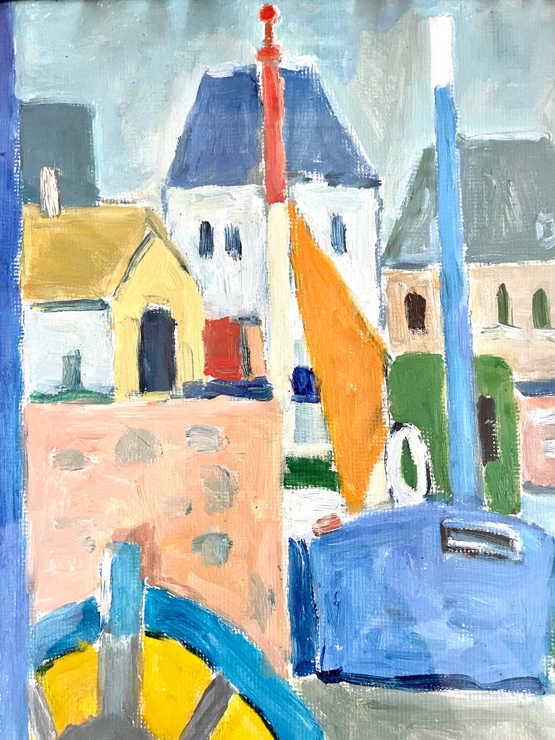 Large gouache painting “La Chaume”