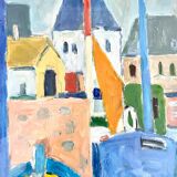 Large gouache painting “La Chaume”