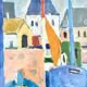 Large gouache painting “La Chaume”