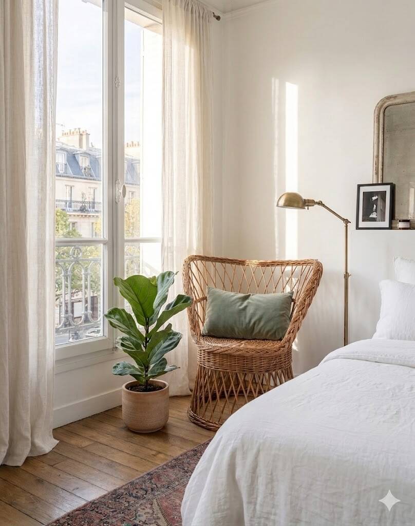 Fauteuil Paon en osier Tressé
