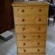 Vintage pine chest of drawers with 6 drawers