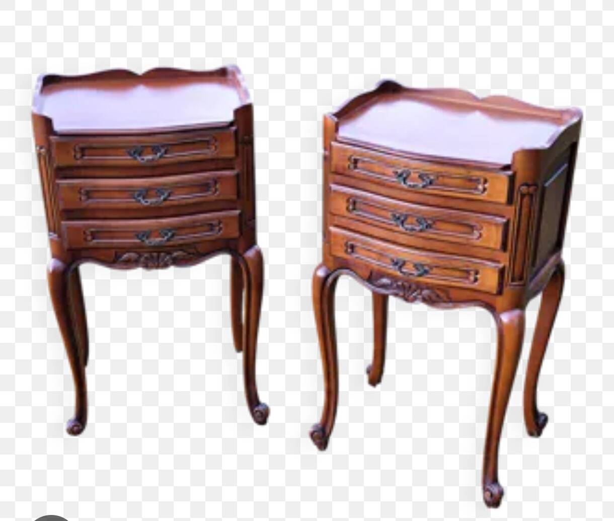 Louis XV style bedside table in cherry wood.