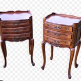 Louis XV style bedside table in cherry wood.