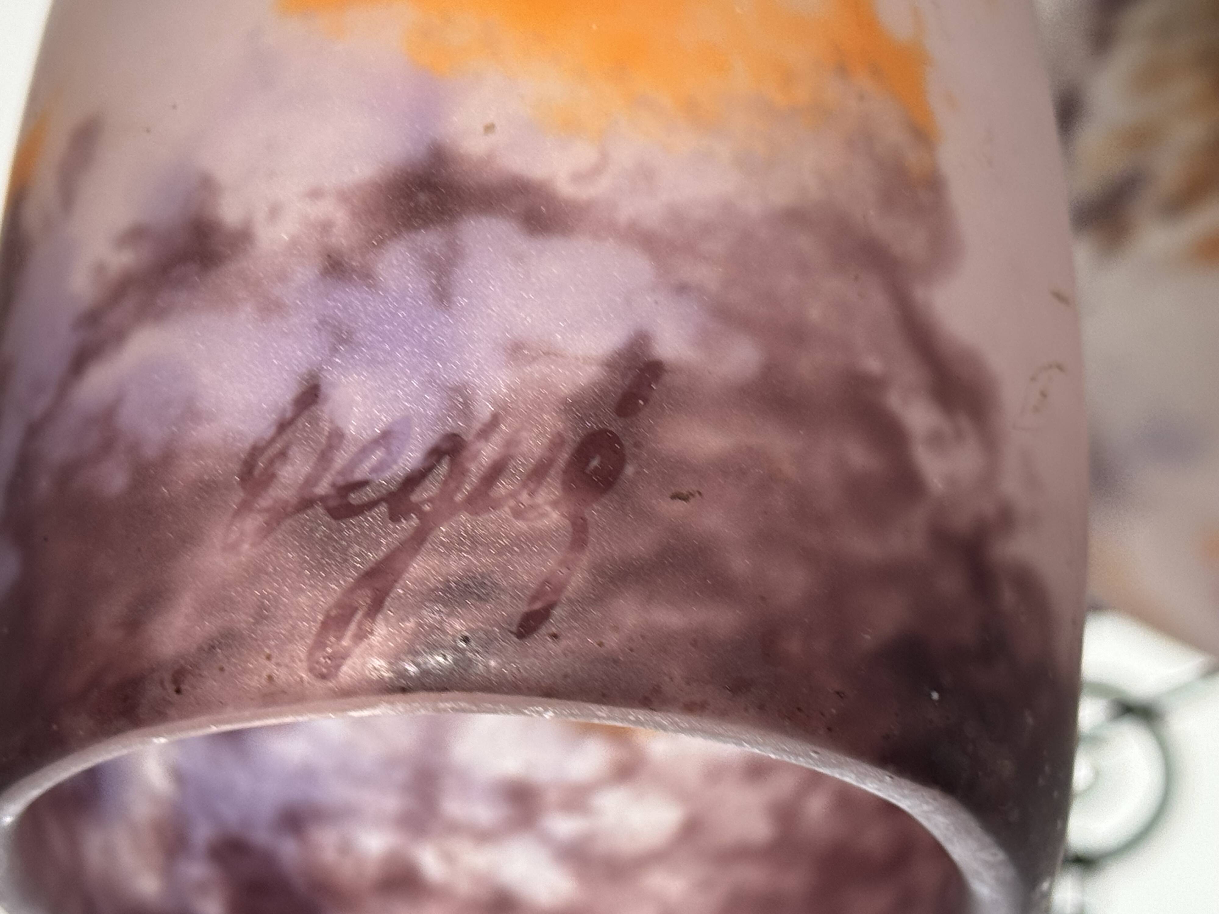 Art Deco ceiling light with four lights signed DEGUÉ (David Gueron)