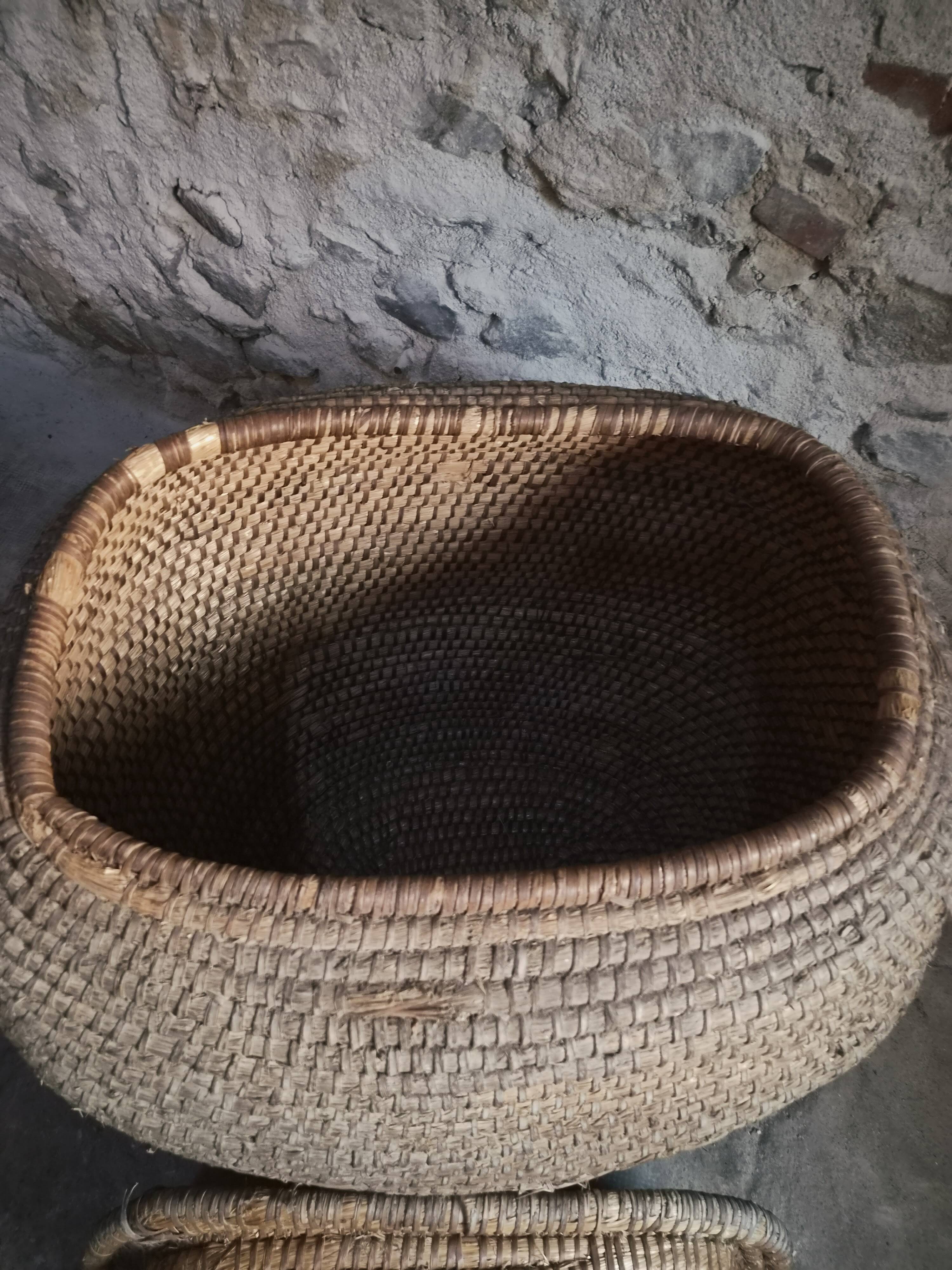 Panier à grains français ancien – Auvergne, vers 1900