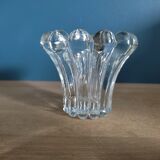 Bougeoir cristal verre moulé