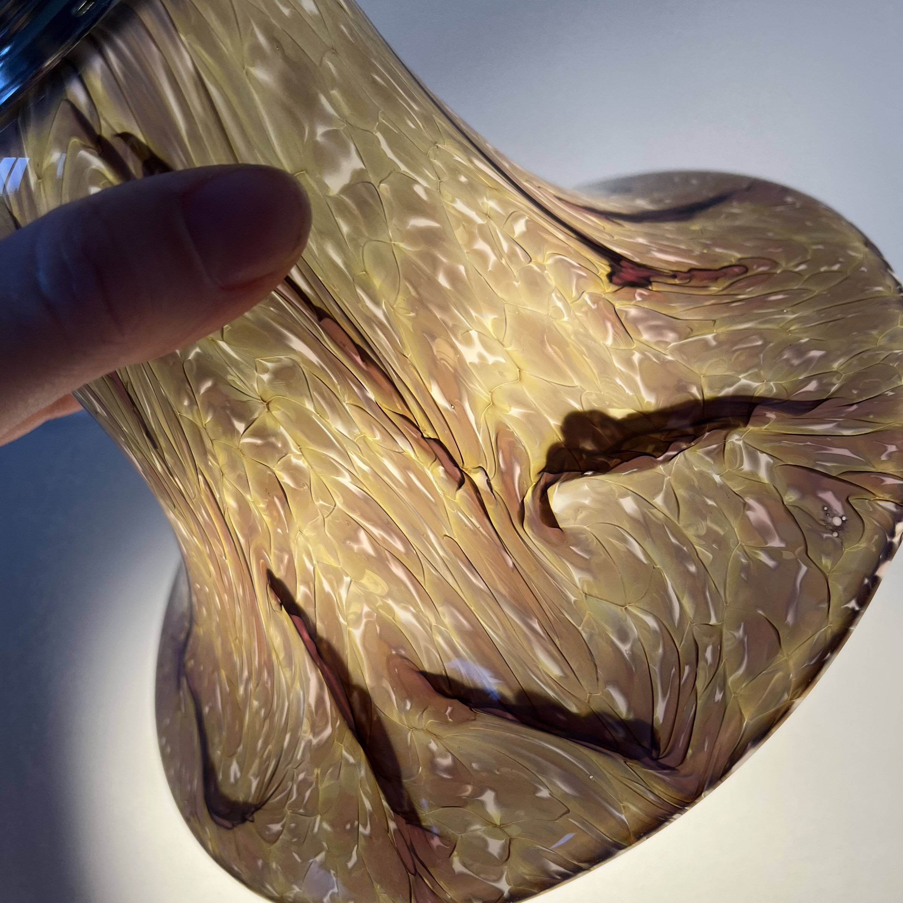 Purple opaline globe portable or pendant lamp