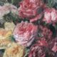 Huile sur toile ancienne Bouquet de roses