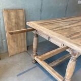 Table de ferme sablée à rallonges