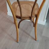 Cane bistro chairs in beech wood