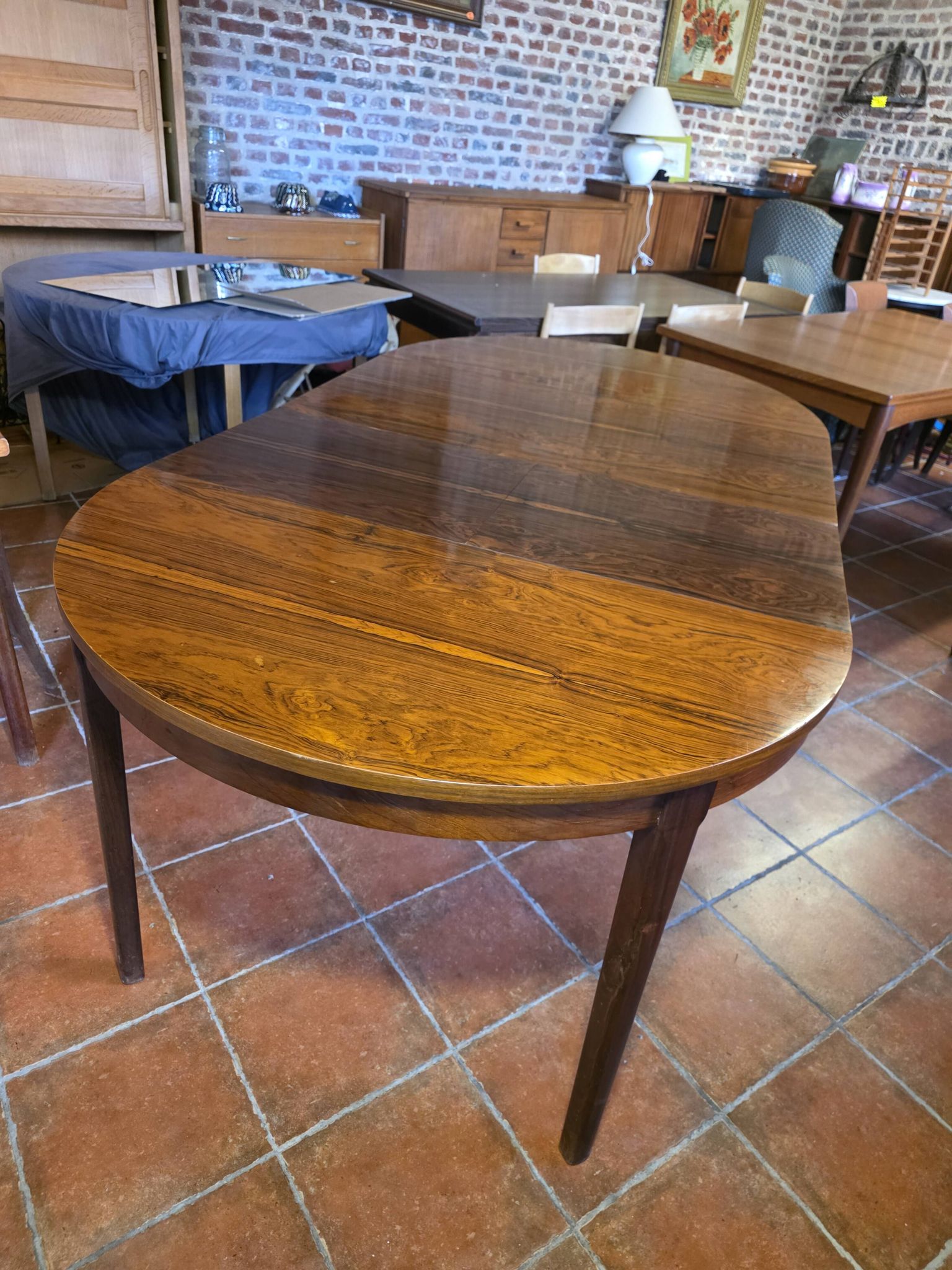 Table scandinave extensible en palissandre des années 60
