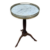Tripod marble pedestal table