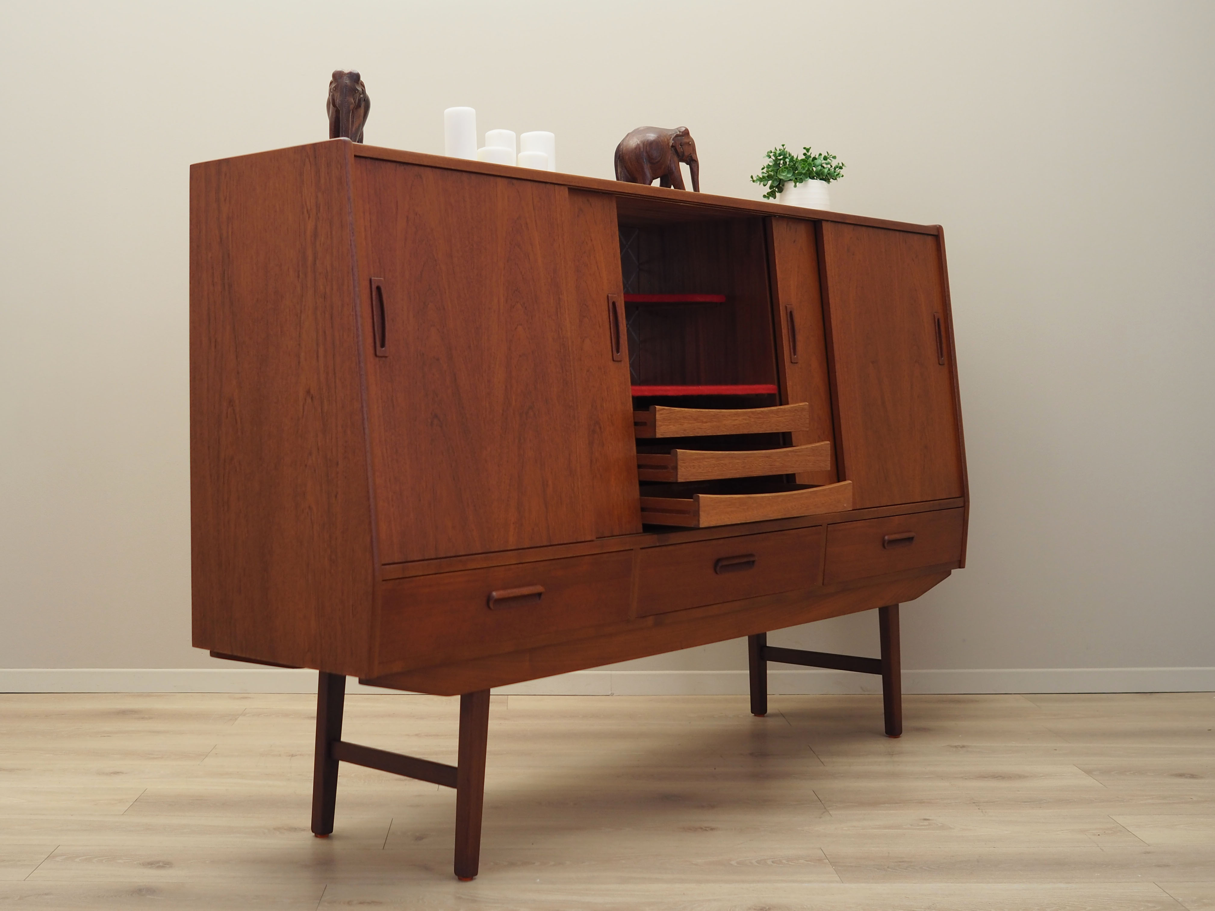Teak highboard, Danish design, 1960s, Denmark