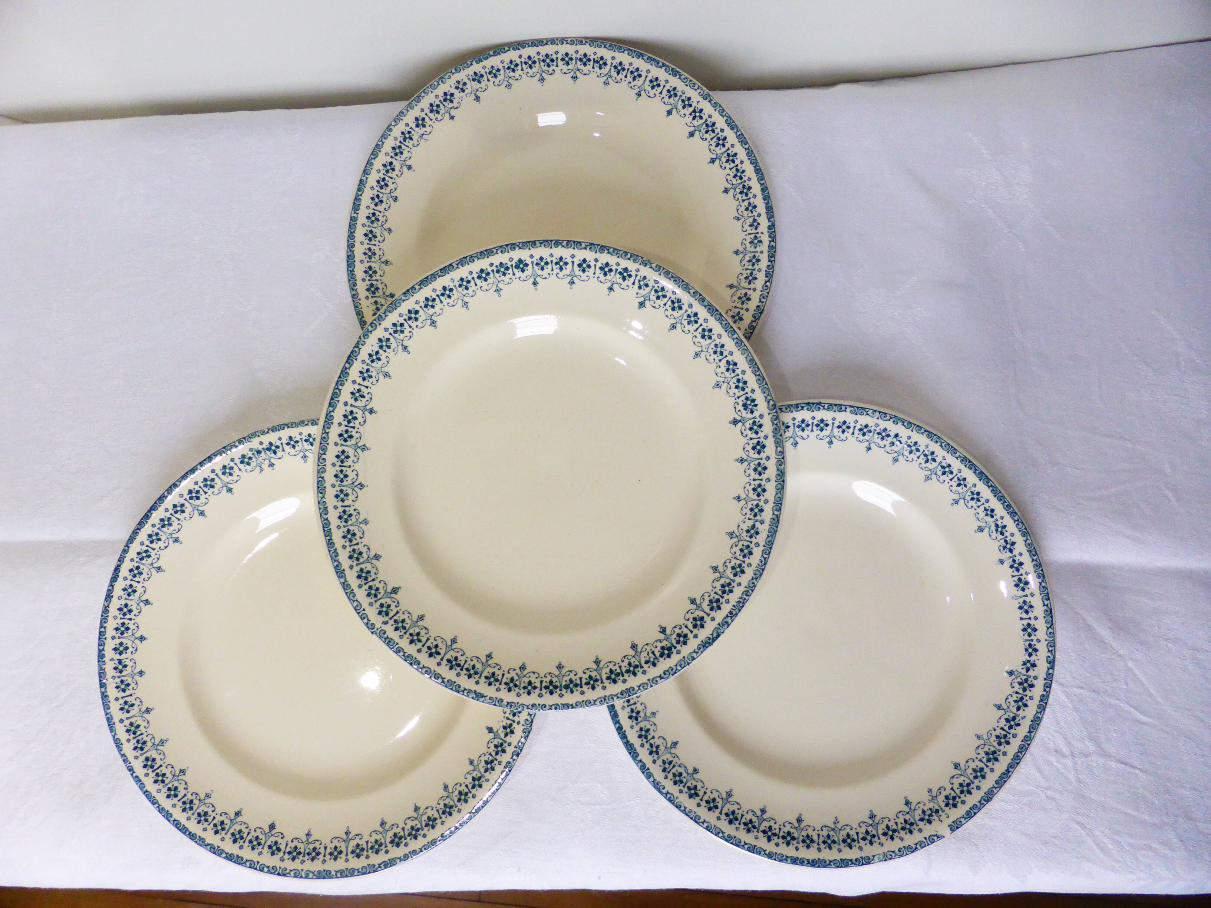 4 dessert plates from Longwy model Bordeaux 211227