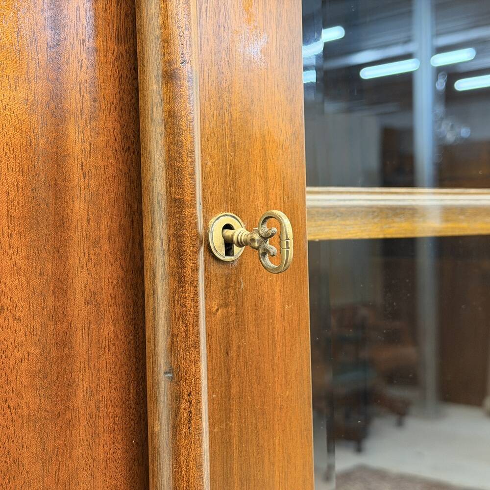 Large English Bookcase with Glass Doors