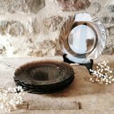 Duralex dessert plates, Smoked glass