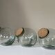 Set of 3 vintage glass candy jars from the 60s and 70s