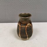 Small ceramic vase with "runny" glaze. Denmark 1980s.