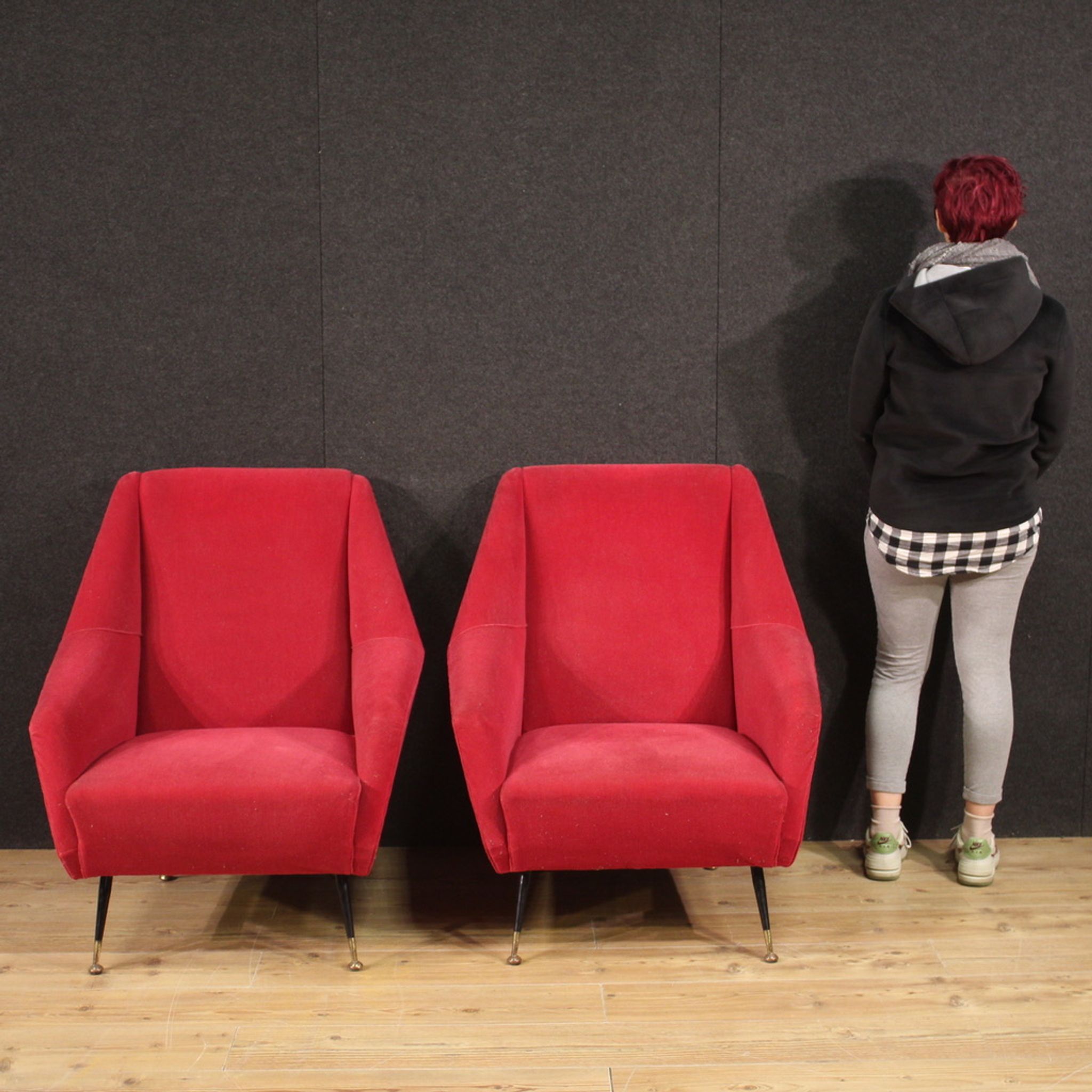 Paire de fauteuils italiens des années 60